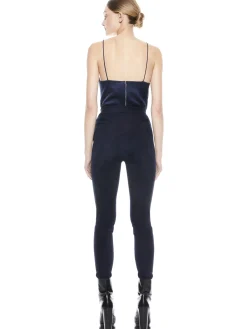 Alice and Olivia PANTS*MADDOX SIDE ZIP SUEDE LEGGING