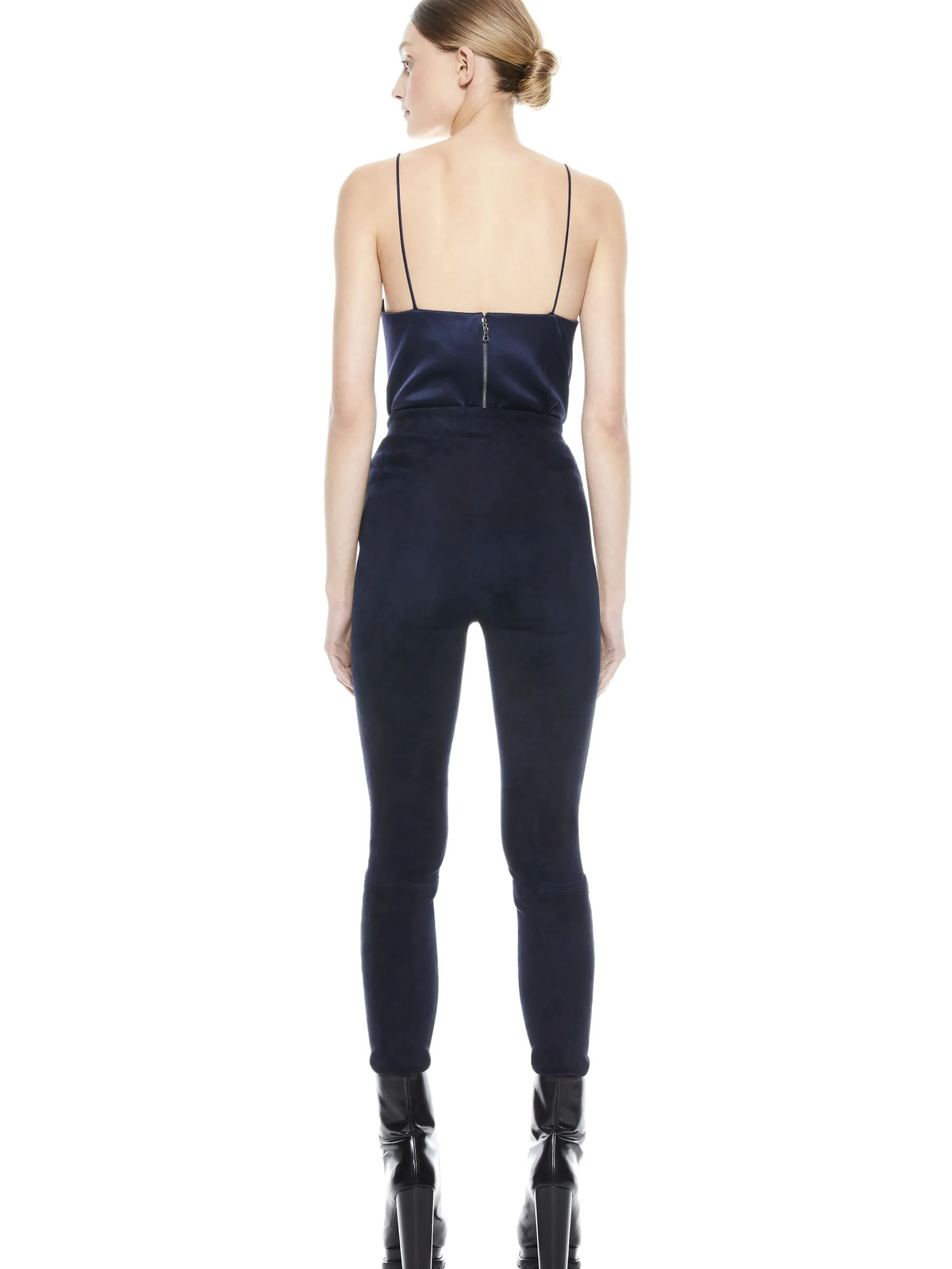 Alice and Olivia PANTS*MADDOX SIDE ZIP SUEDE LEGGING