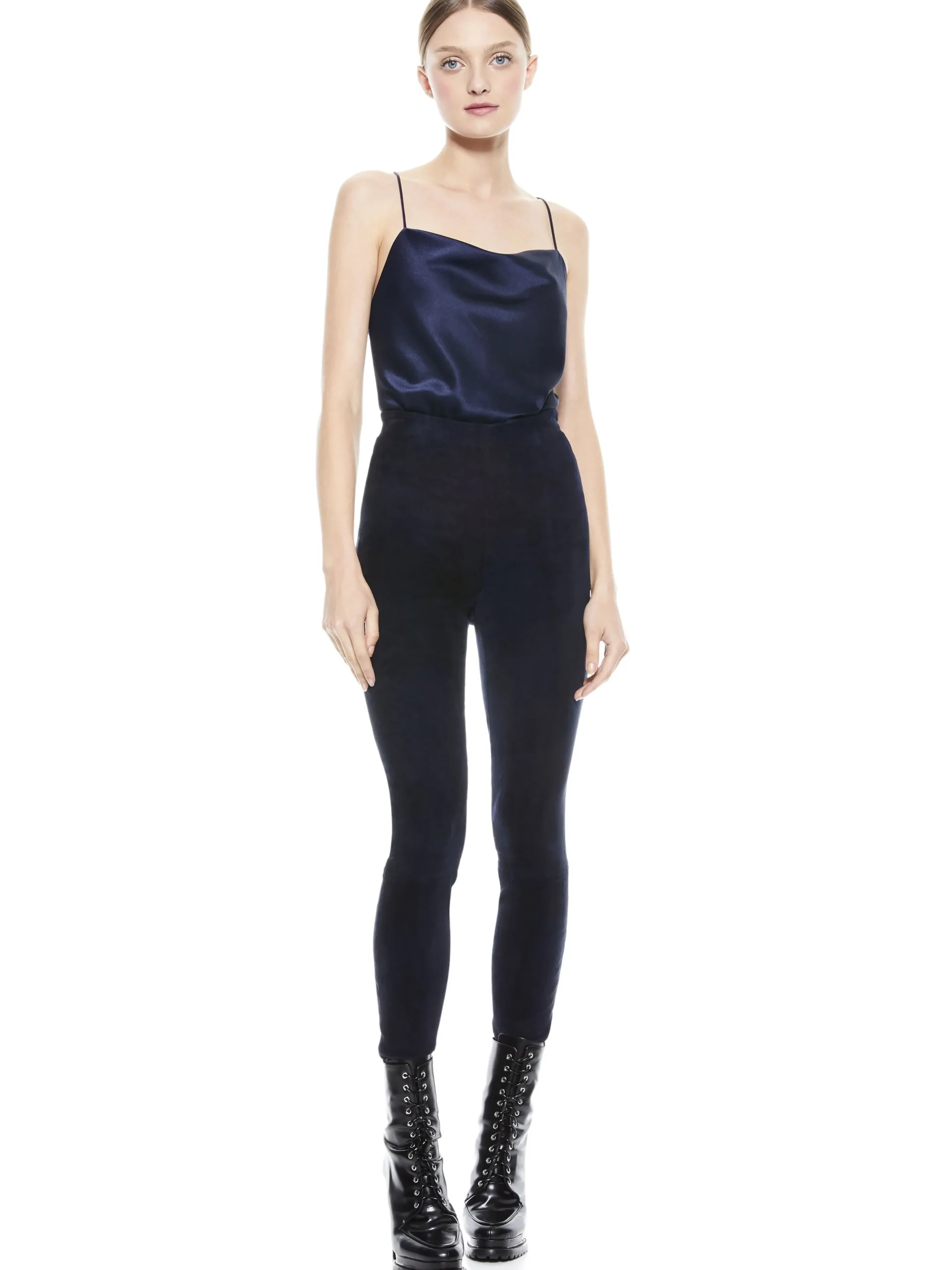 Alice and Olivia PANTS*MADDOX SIDE ZIP SUEDE LEGGING