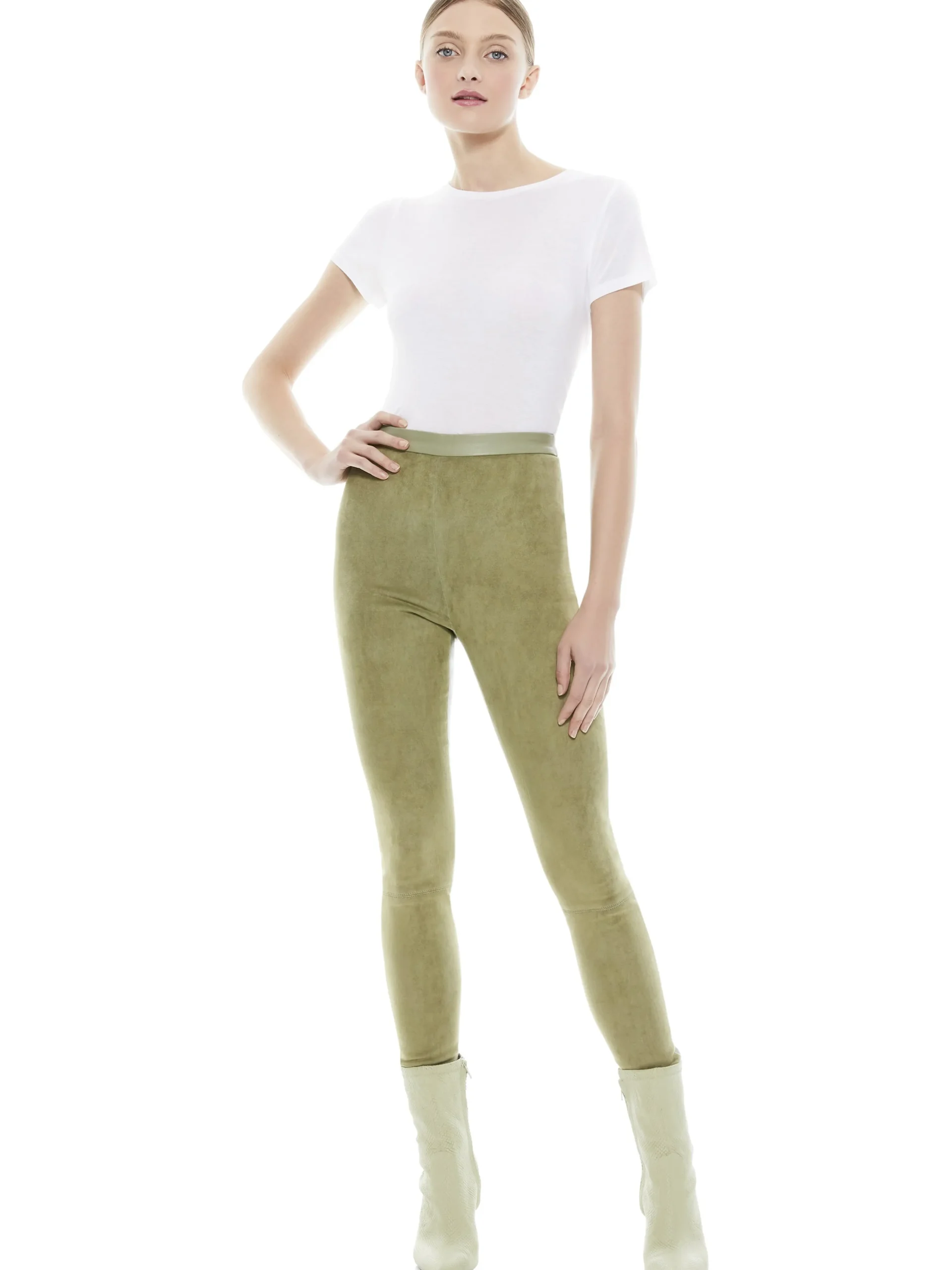 Alice and Olivia ESSENTIALS|PANTS*MADDOX SUEDE COMBO LEGGING