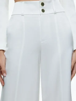 Alice and Olivia THE WORKWEAR EDIT|PANTS*MAME HIGH RISE WIDE LEG CUFFED PANT