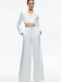 Alice and Olivia THE WORKWEAR EDIT|PANTS*MAME HIGH RISE WIDE LEG CUFFED PANT