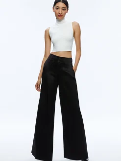 Alice and Olivia ESSENTIALS|VALENTINE'S DAY EDIT*MAME HIGH RISE WIDE LEG PANT