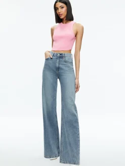 Alice and Olivia VALENTINE'S DAY EDIT|TOPS*MARIN CURVED HEM TANK