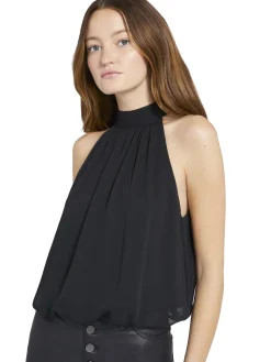 Alice and Olivia TOPS*MARIS HALTER NECK GATHERED TOP