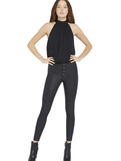 Alice and Olivia TOPS*MARIS HALTER NECK GATHERED TOP