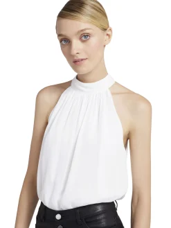 Alice and Olivia TOPS*MARIS HALTER NECK GATHERED TOP