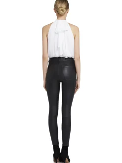Alice and Olivia TOPS*MARIS HALTER NECK GATHERED TOP