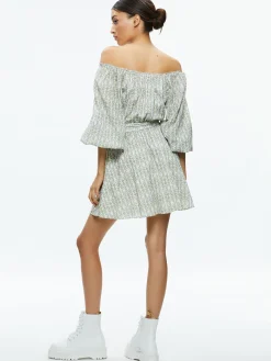 Alice and Olivia MINI|DRESSES*MARY OFF SHOULDER MINI DRESS