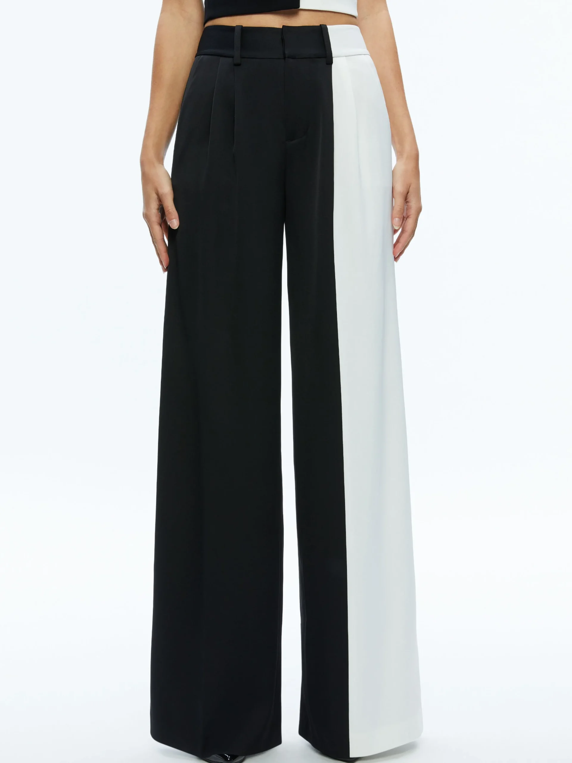 Alice and Olivia MATCHING SETS*MERI COLOR BLOCK BLAZER TOP + POMPEY COLOR BLOCK PANT
