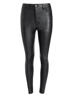 Alice and Olivia PANTS*MIKAH SINGLE BUTTON LEATHER PANT