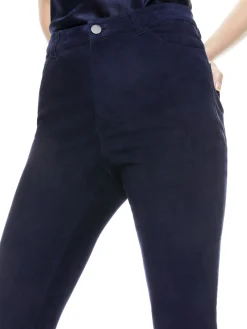 Alice and Olivia PANTS*MIKAH SINGLE BUTTON SUEDE PANT