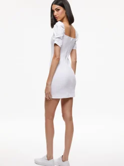 Alice and Olivia JEAN SHOP|MINI*MIMI PUFF SLEEVE DENIM MINI DRESS