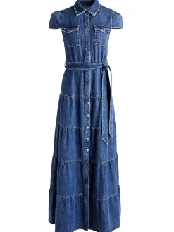 Alice and Olivia MAXI|DRESSES*MIRANDA MAXI DENIM DRESS