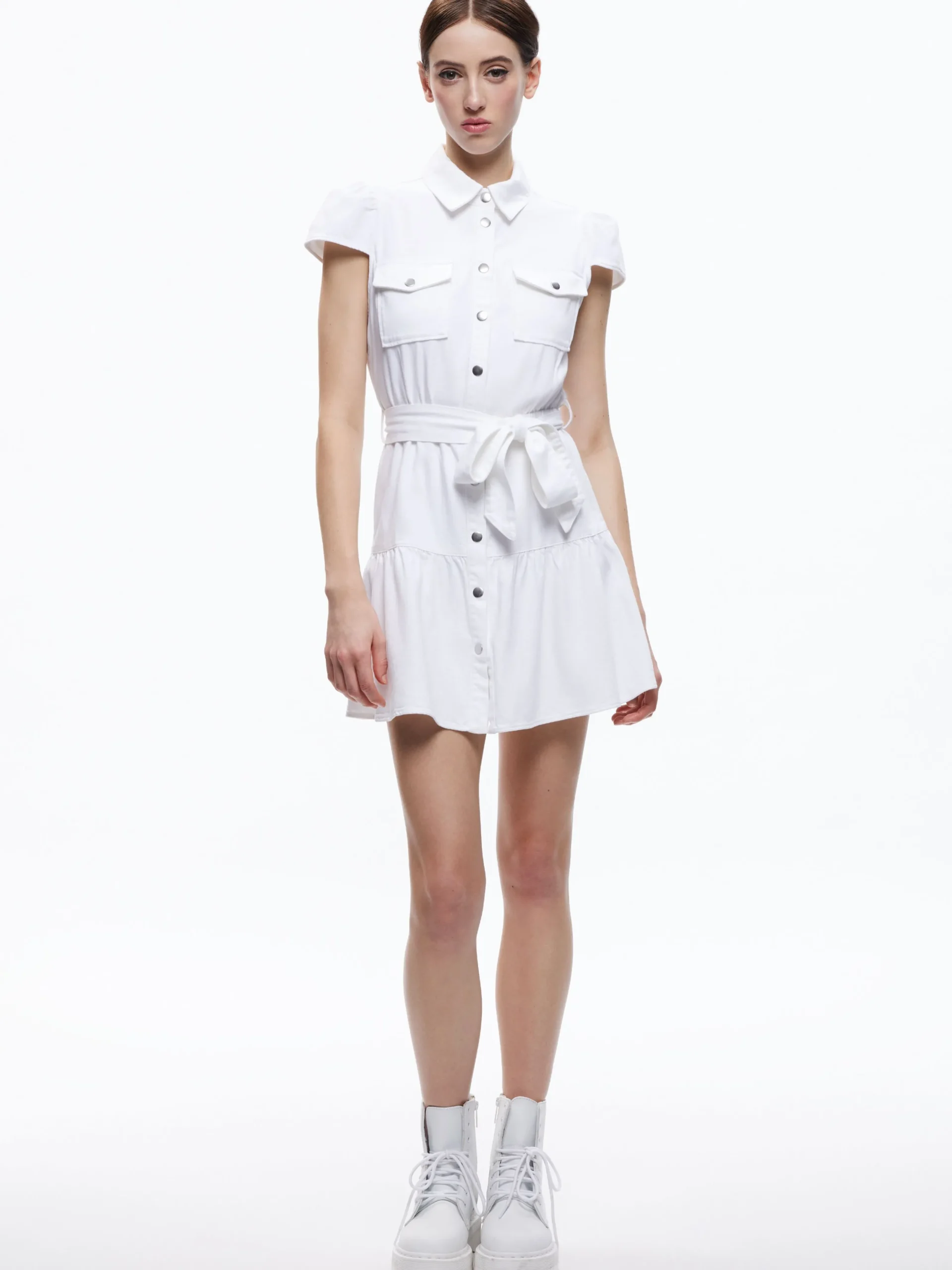 Alice and Olivia JEAN SHOP|MINI*MIRANDA MINI DENIM DRESS