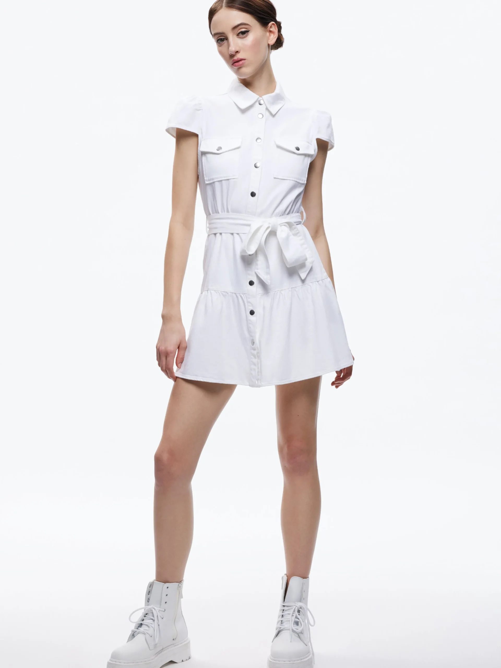 Alice and Olivia JEAN SHOP|MINI*MIRANDA MINI DENIM DRESS