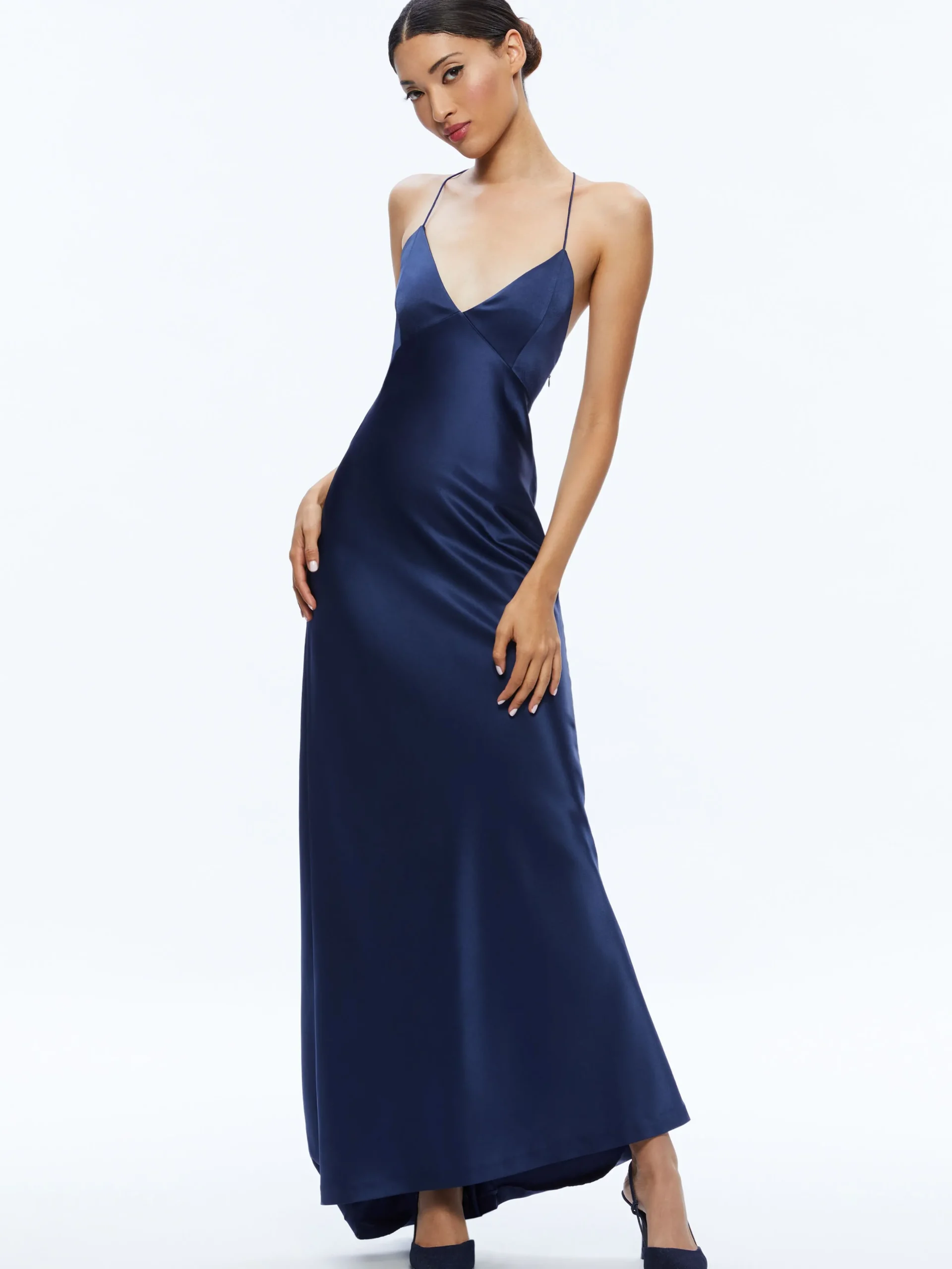 Alice and Olivia GUEST OF|MAXI*MONTANA LACE UP BACK MAXI GOWN