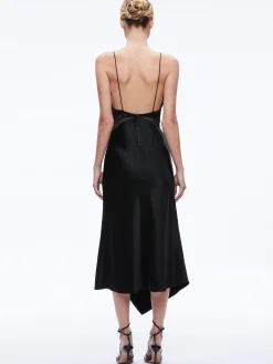 Alice and Olivia GUEST OF|MIDI*MORIAH SHEER CUTOUT MIDI DRESS