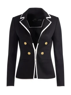 Alice and Olivia STACEY'S FAVORITES|ESSENTIALS*MYA CONTRAST PIPING FITTED BLAZER