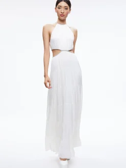 Alice and Olivia GUEST OF|MAXI*MYRTICE EMBELLISHED CUT OUT MAXI DRESS