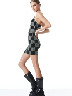 Alice and Olivia DRESSES*NELLE EMBELLISHED MINI DRESS