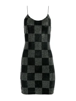 Alice and Olivia DRESSES*NELLE EMBELLISHED MINI DRESS