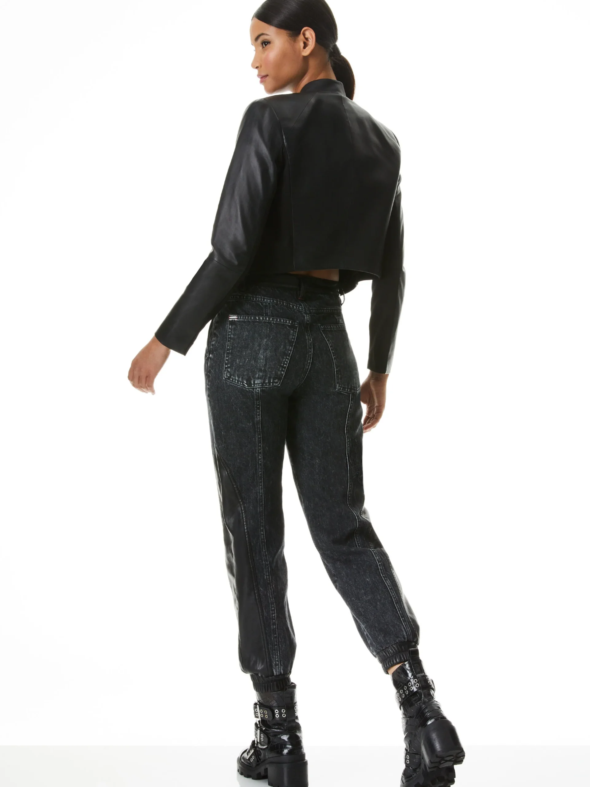 Alice and Olivia ESSENTIALS|SUITS*NEW HARVEY LEATHER JACKET