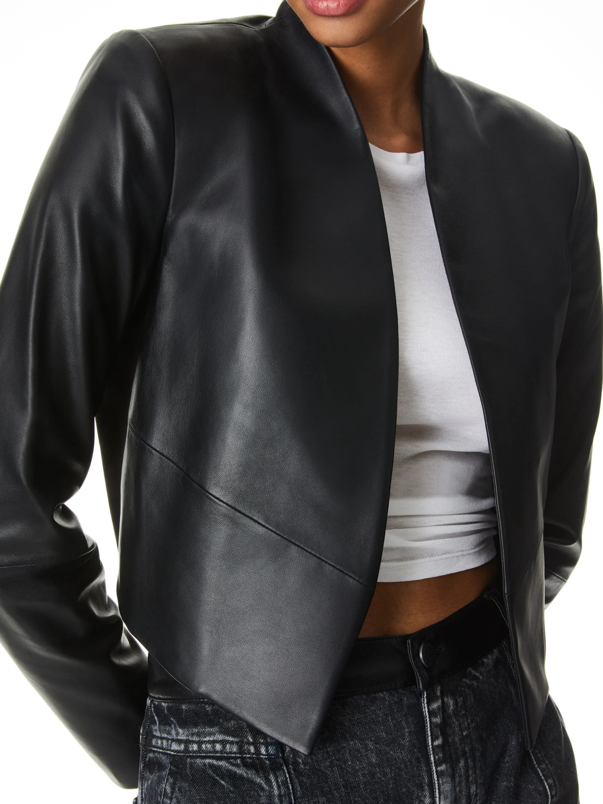Alice and Olivia ESSENTIALS|SUITS*NEW HARVEY LEATHER JACKET