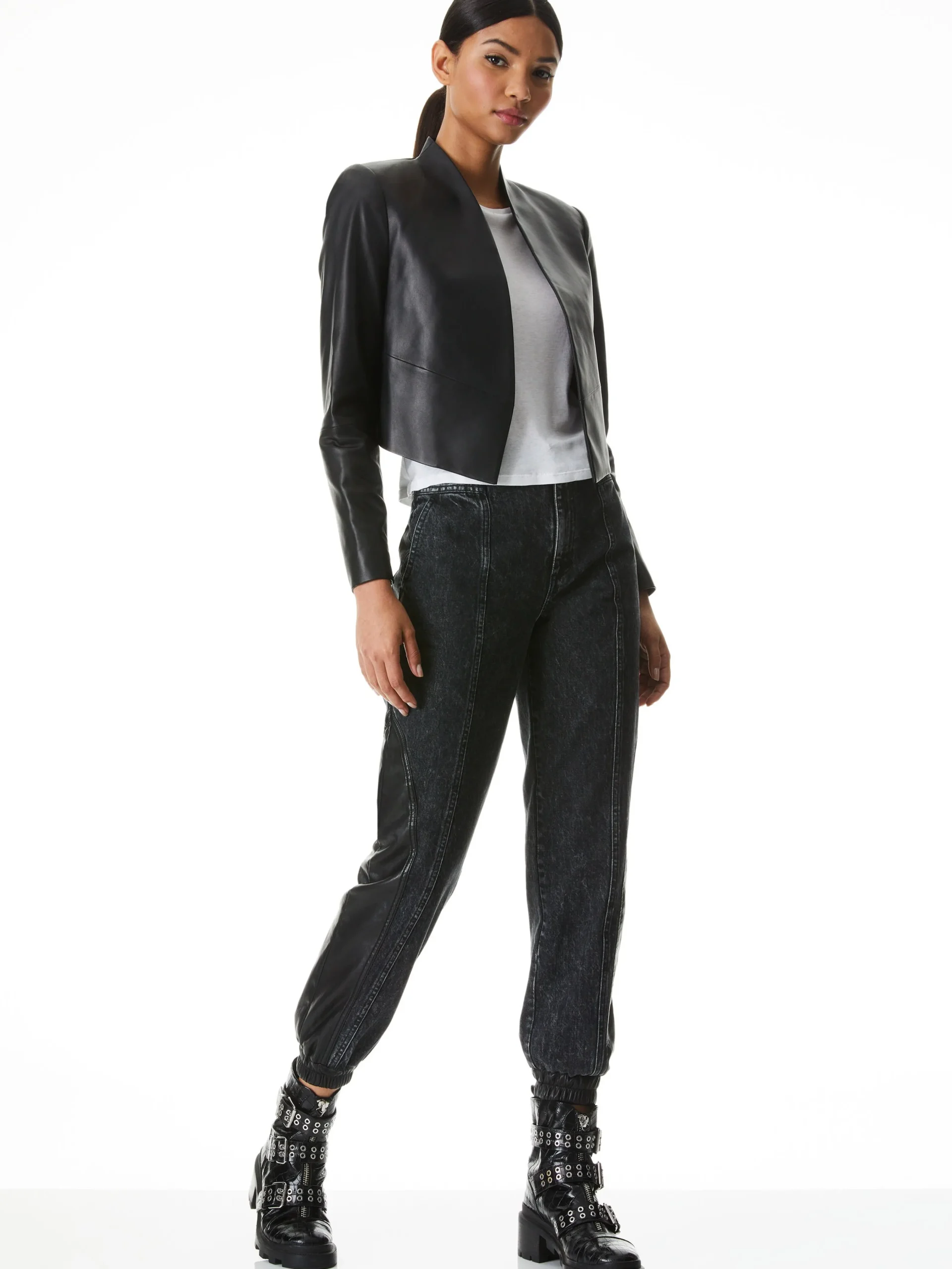 Alice and Olivia ESSENTIALS|SUITS*NEW HARVEY LEATHER JACKET