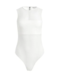 Alice and Olivia ESSENTIALS|TOPS*NICHOL HIGH NECK SLEEVELESS MESH BODYSUIT