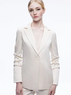 Alice and Olivia MATCHING SETS*PAILEY FTTED NOTCH COLLAR BLAZER + JESSIE SLIM PANT
