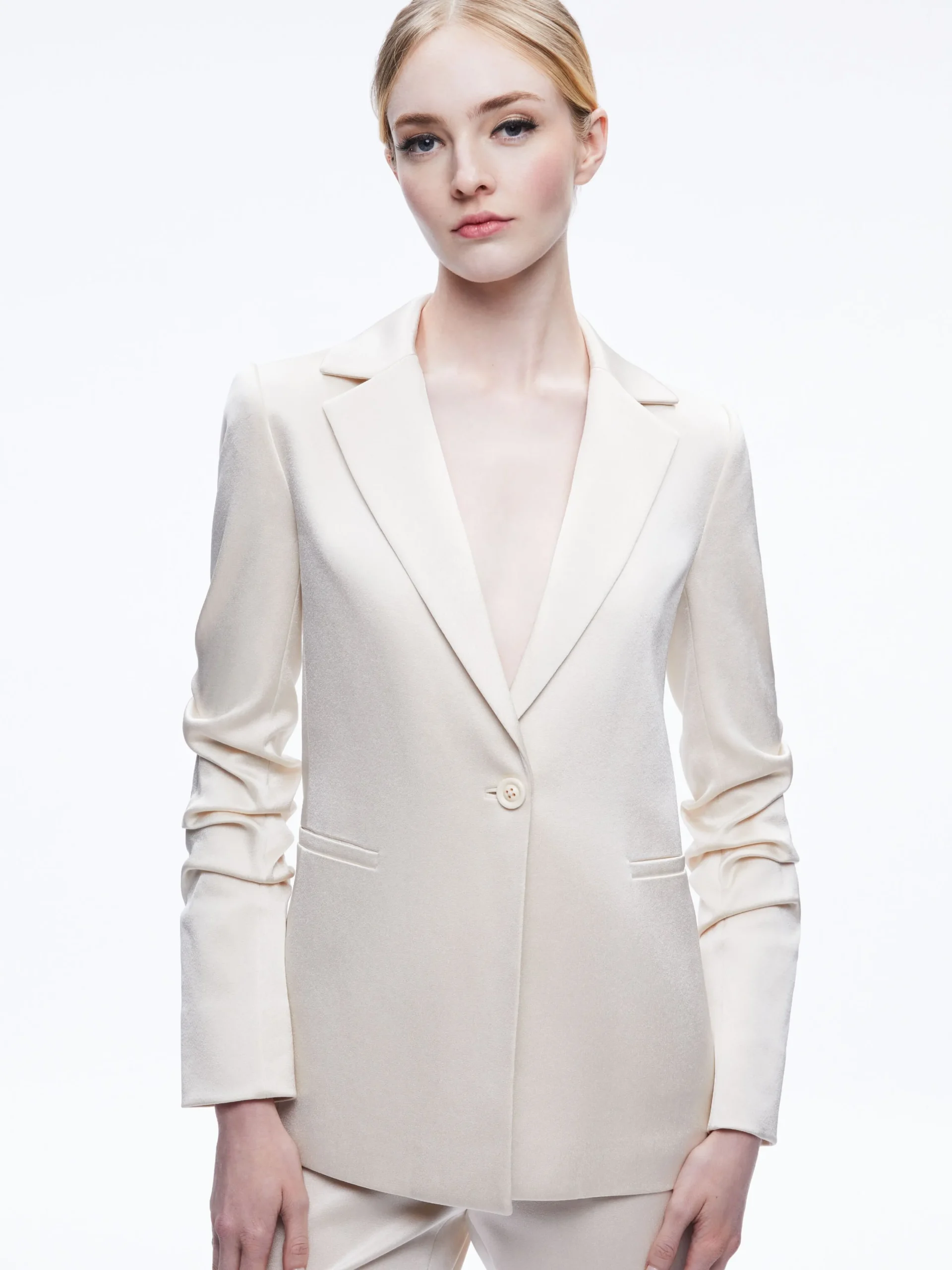 Alice and Olivia MATCHING SETS*PAILEY FTTED NOTCH COLLAR BLAZER + JESSIE SLIM PANT