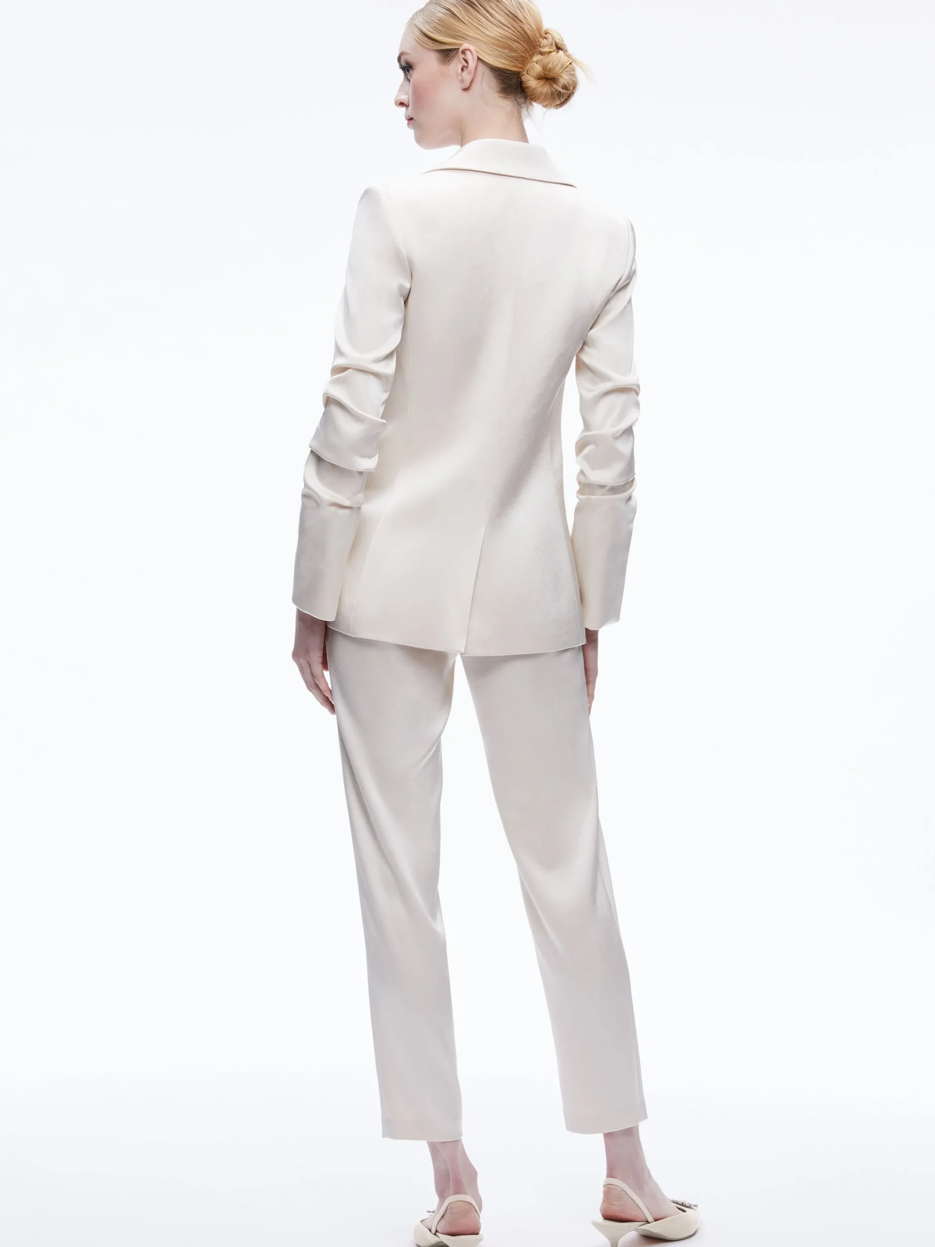 Alice and Olivia MATCHING SETS*PAILEY FTTED NOTCH COLLAR BLAZER + JESSIE SLIM PANT
