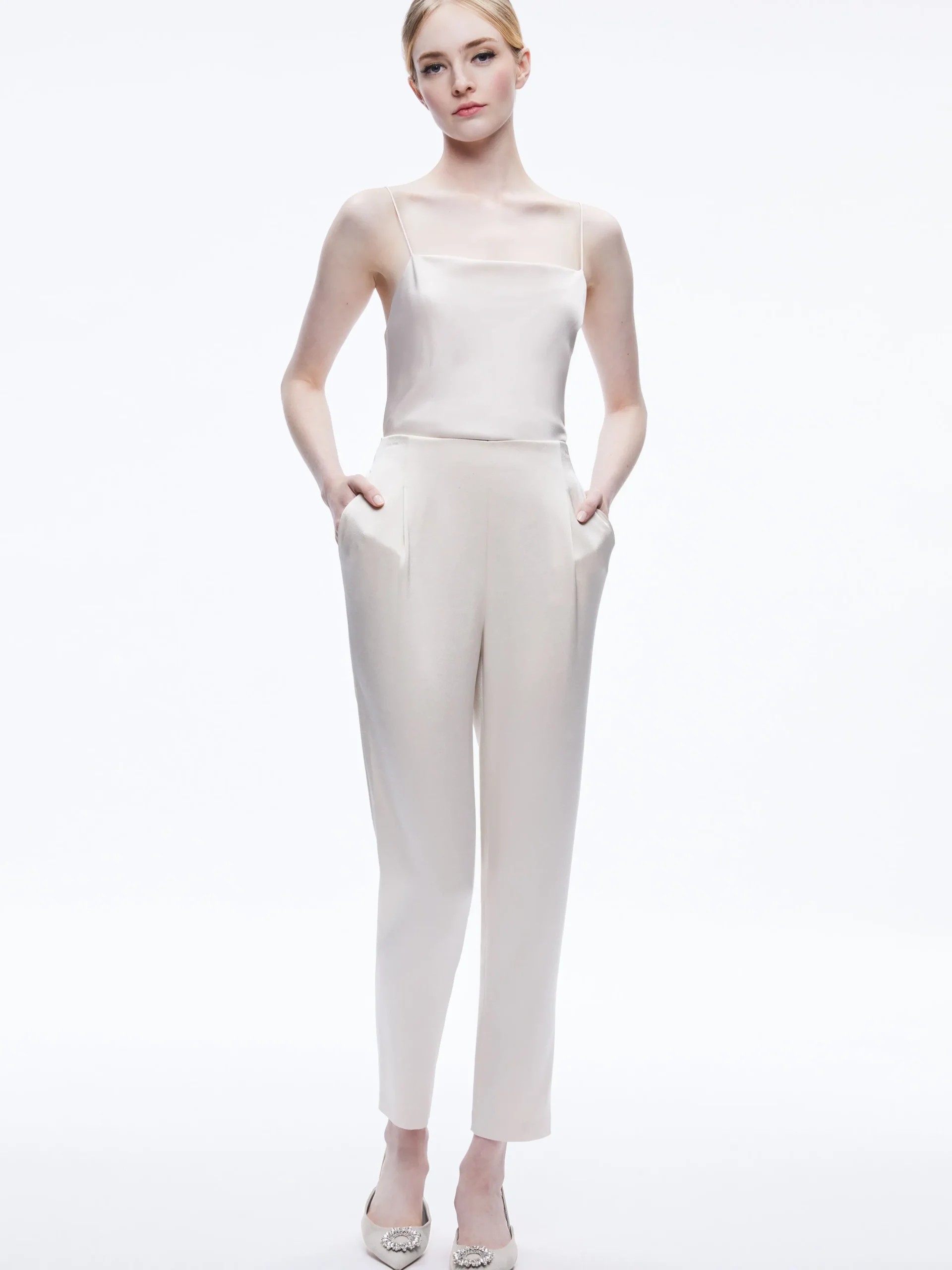 Alice and Olivia MATCHING SETS*PAILEY FTTED NOTCH COLLAR BLAZER + JESSIE SLIM PANT