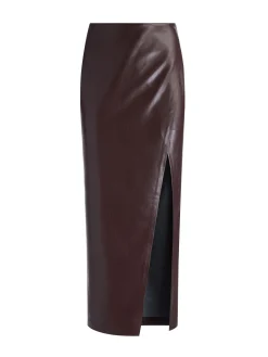 Alice and Olivia MATCHING SETS*PEARLE VEGAN LEATHER BUSTIER TOP + SIOBHAN VEGAN LEATHER MAXI SKIRT