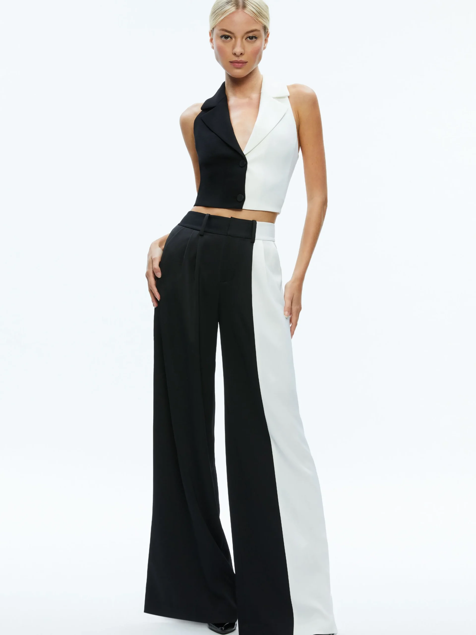 Alice and Olivia ESSENTIALS|THE WORKWEAR EDIT*POMPEY COLOR BLOCK PANT