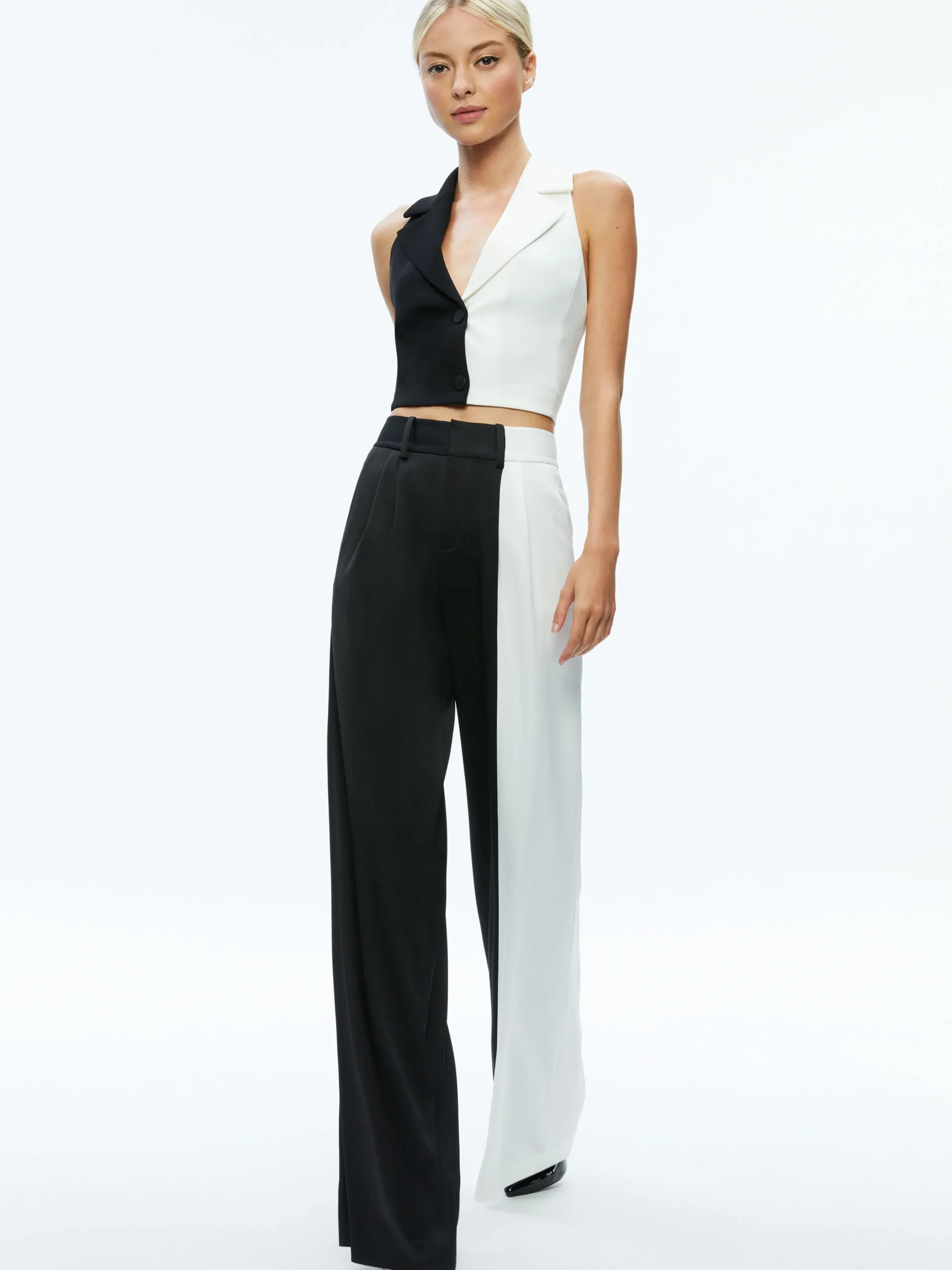 Alice and Olivia ESSENTIALS|THE WORKWEAR EDIT*POMPEY COLOR BLOCK PANT