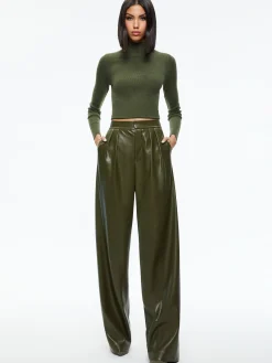 Alice and Olivia VEGAN LEATHER|PANTS*POMPEY VEGAN LEATHER PANT
