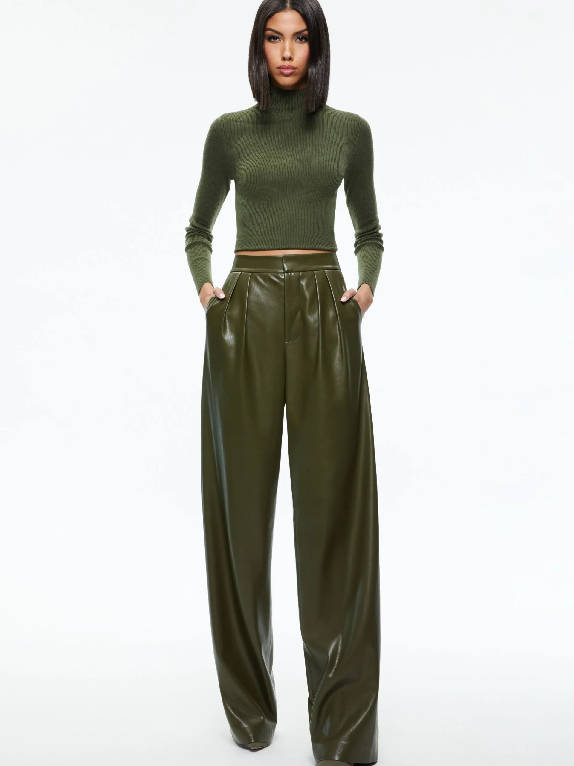 Alice and Olivia VEGAN LEATHER|PANTS*POMPEY VEGAN LEATHER PANT