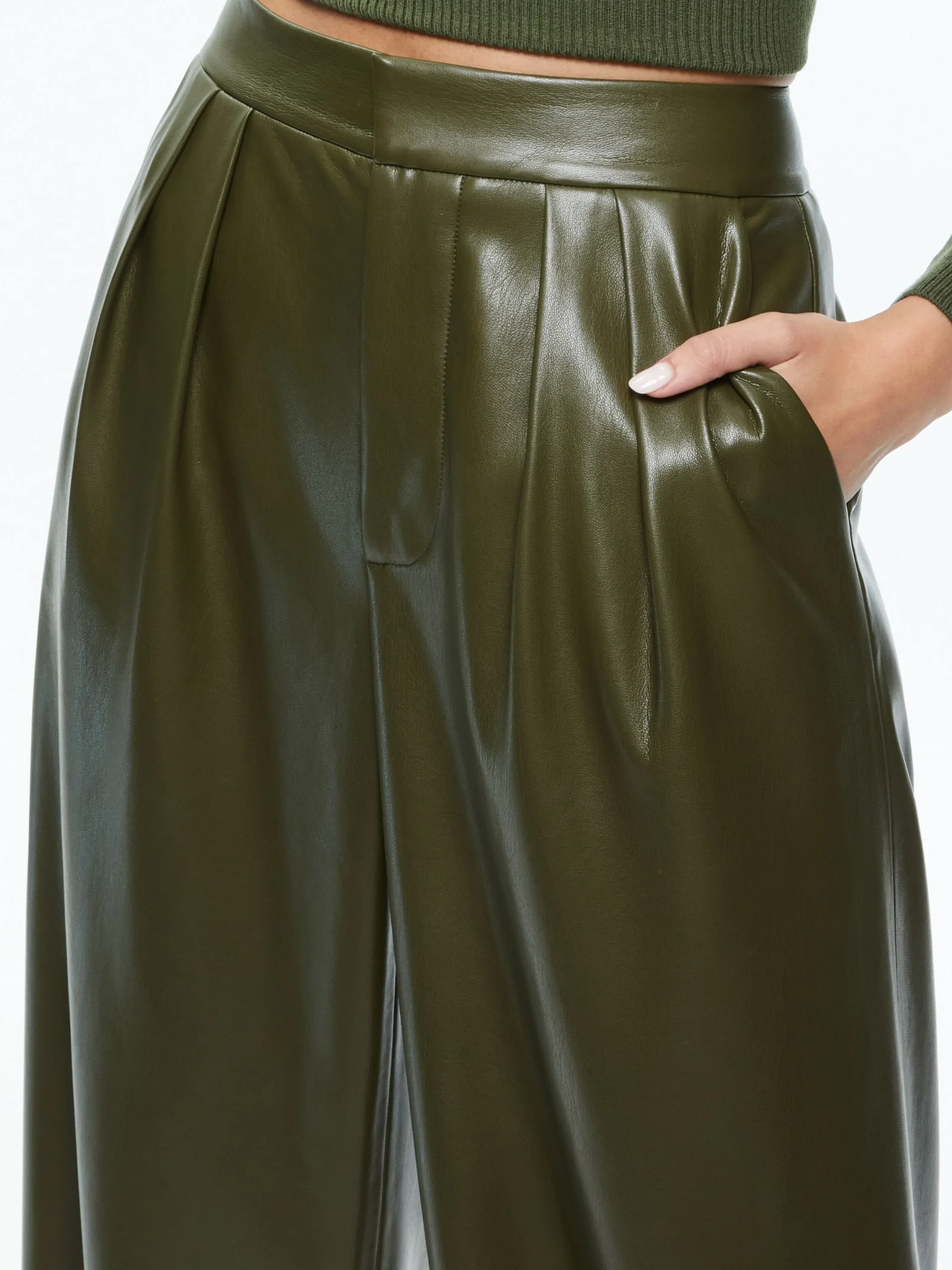 Alice and Olivia VEGAN LEATHER|PANTS*POMPEY VEGAN LEATHER PANT