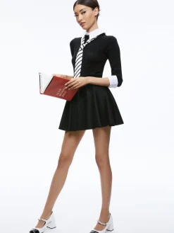 Alice and Olivia ESSENTIALS|THE WORKWEAR EDIT*PORLA COLLARED TIE SWEATER