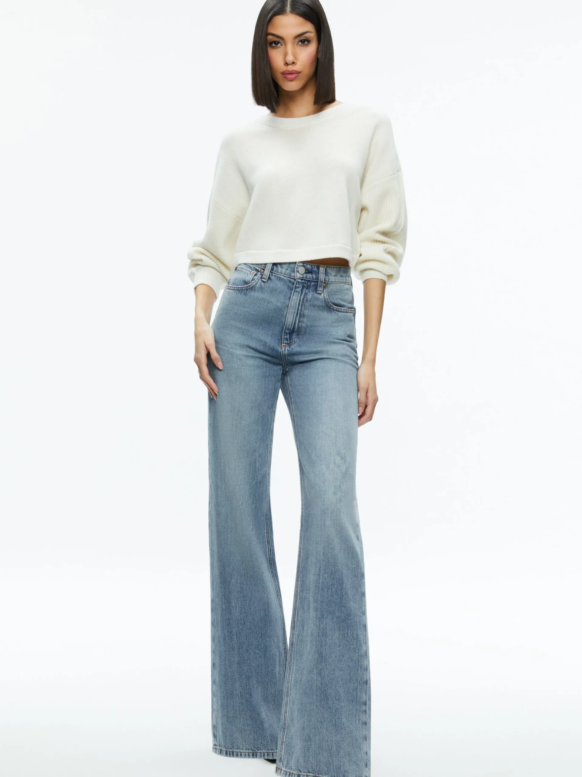 Alice and Olivia SWEATERS*POSEY CREWNECK SWEATER