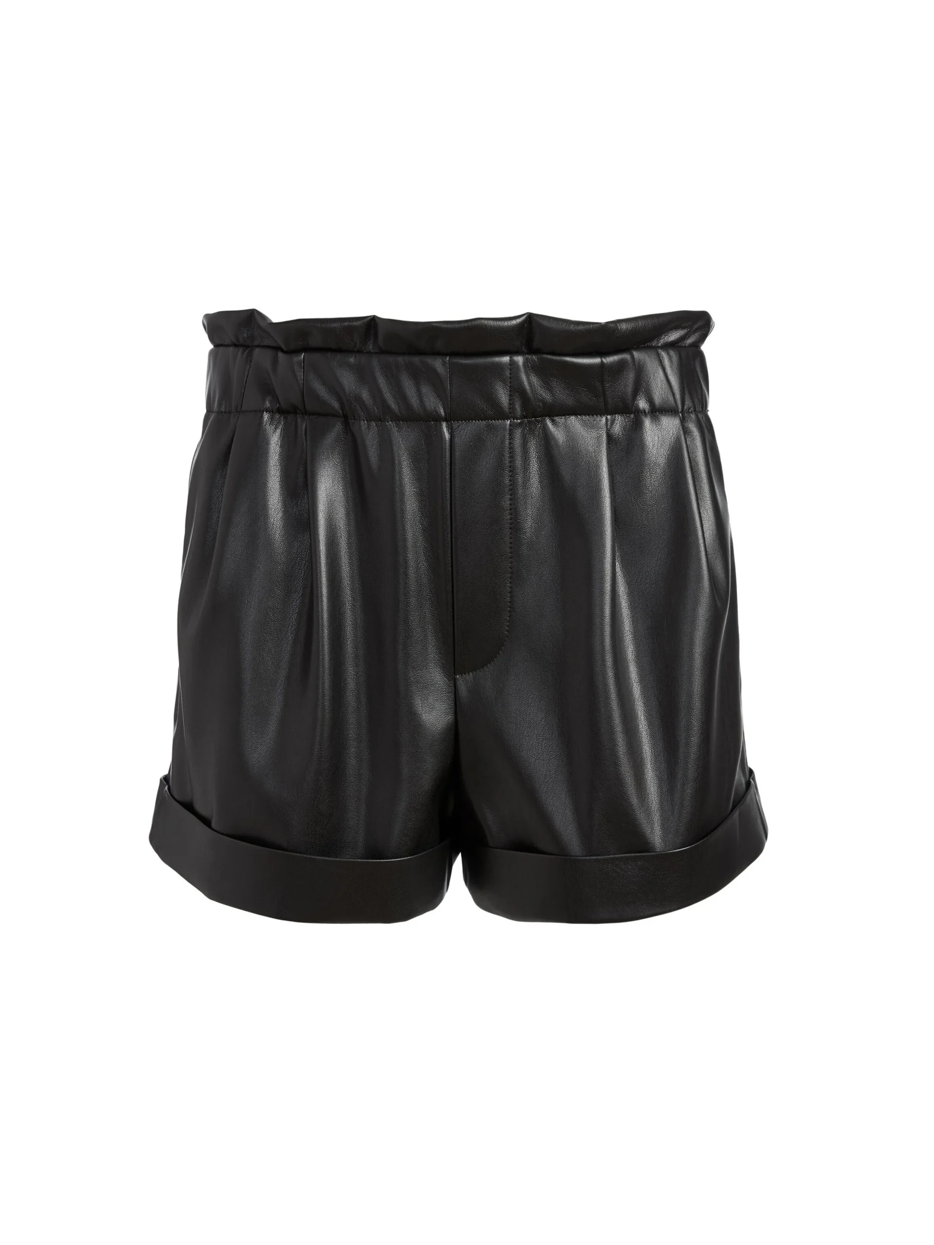 Alice and Olivia VEGAN LEATHER|ESSENTIALS*REAGAN VEGAN LEATHER PAPERBAG SHORT