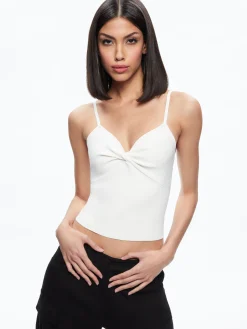 Alice and Olivia TOPS*RHONA TWIST FRONT TANK