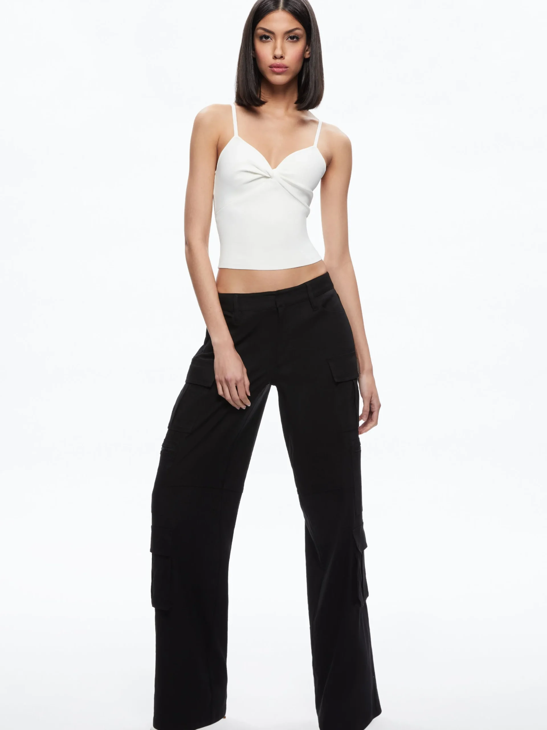 Alice and Olivia TOPS*RHONA TWIST FRONT TANK