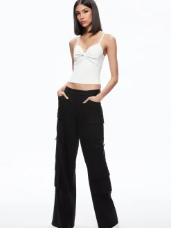 Alice and Olivia TOPS*RHONA TWIST FRONT TANK