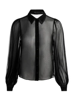 Alice and Olivia ESSENTIALS|TOPS*ROANNE SHEER BLOUSE