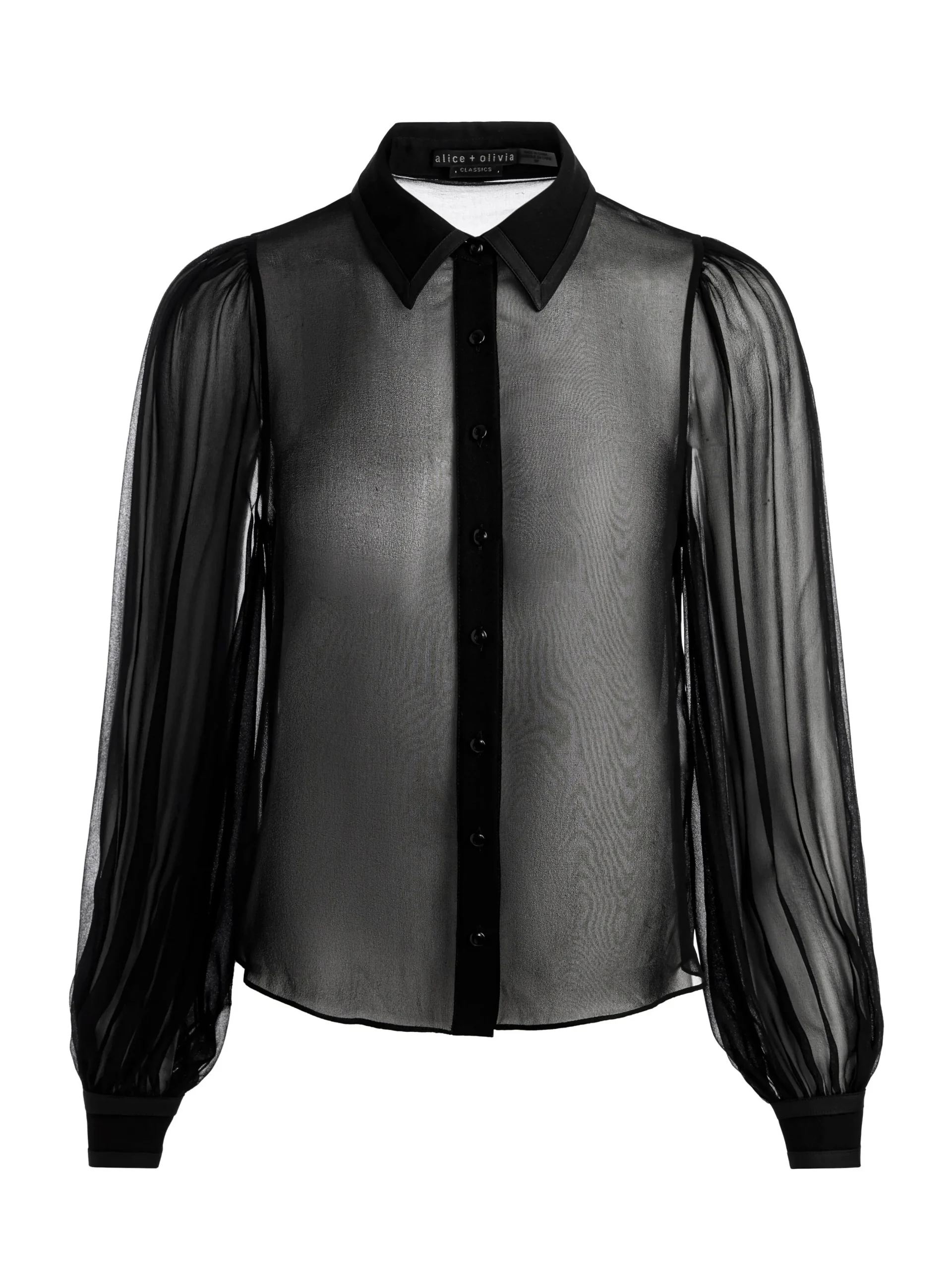 Alice and Olivia ESSENTIALS|TOPS*ROANNE SHEER BLOUSE
