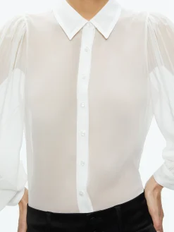 Alice and Olivia ESSENTIALS|THE WORKWEAR EDIT*ROANNE SHEER BLOUSE