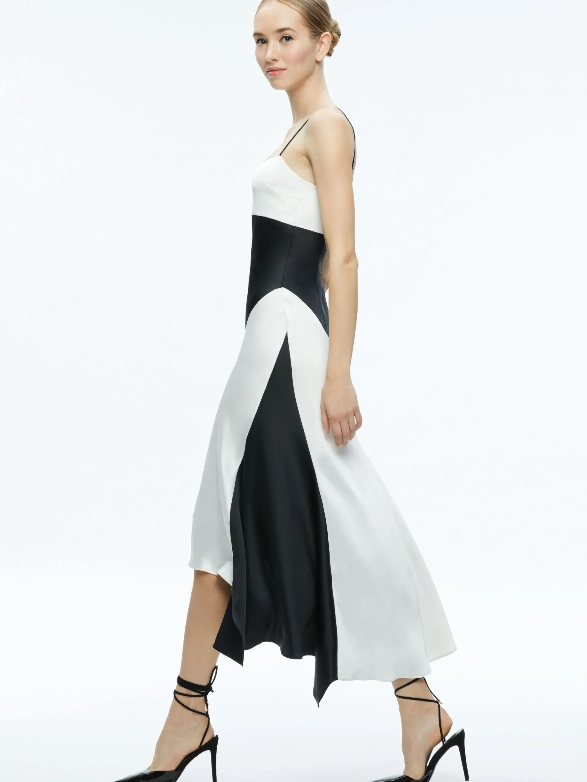 Alice and Olivia VALENTINE'S DAY EDIT|GUEST OF*ROSA ASYMMETRICAL SLIP DRESS